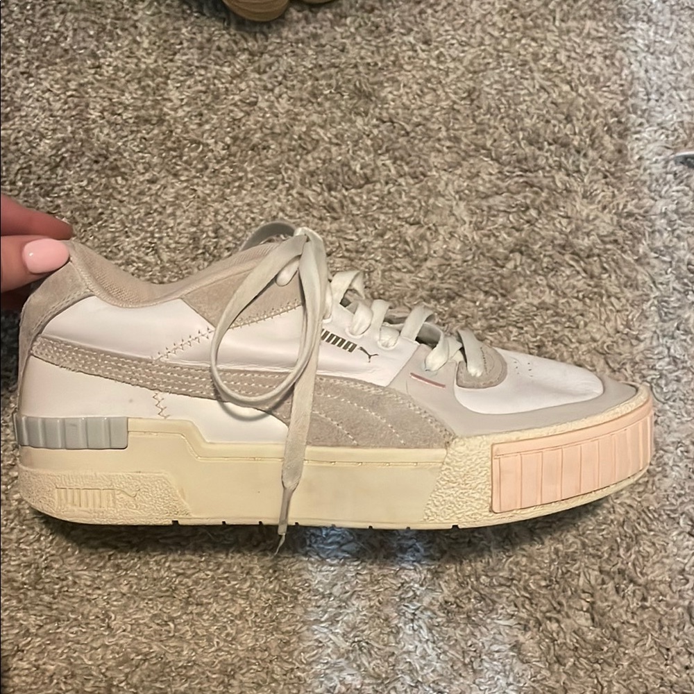 Puma Cream and Tan Chunky Sneakers